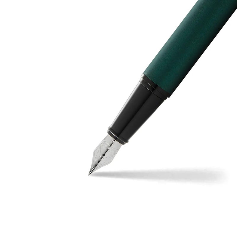 SHEAFFER Pen Sheaffer 300 E9346 Matte Green Lacquer With Polished Black Trims Medium Fp - Image 4