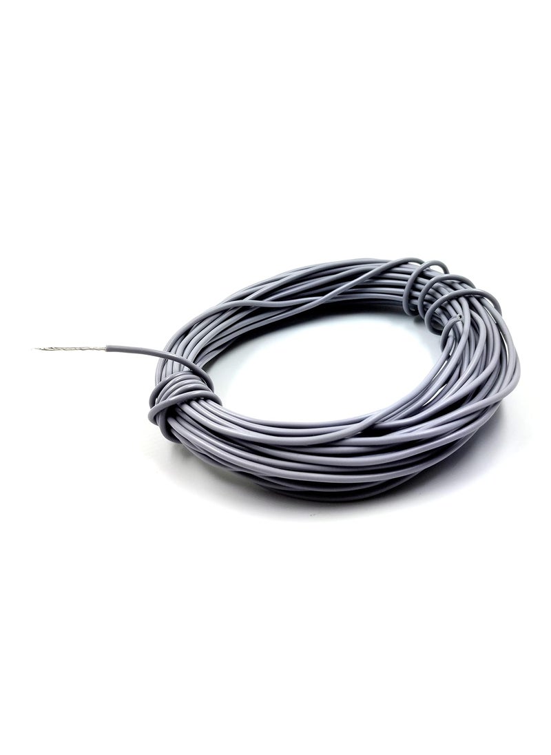 Invento INVENTO 15mtr 20 AWG 05 sqmm 15A Tinned Copper PVC Wire Flexible Grey Cable 17mm Dia High Temperature for DIY  - Image 1