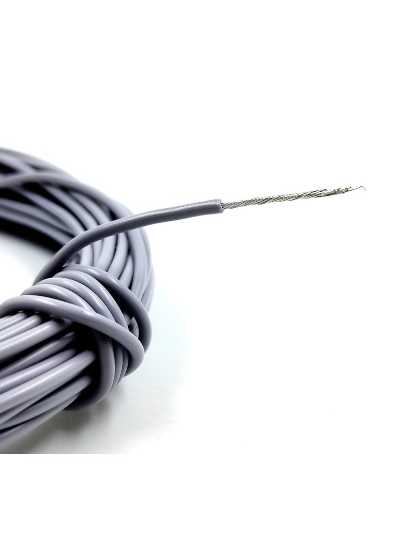 Invento INVENTO 15mtr 20 AWG 05 sqmm 15A Tinned Copper PVC Wire Flexible Grey Cable 17mm Dia High Temperature for DIY  - Image 2