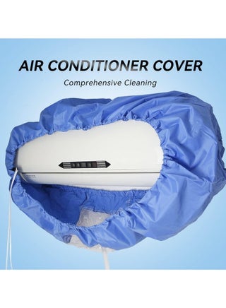Air Conditioning Cleaning Cover Bag, Wall Mounted Dust Washing Clean Protector Kit with 2.8M Water Pipe, Air Conditioner Service Bag for Household AC Units (2P-3P) - view 4