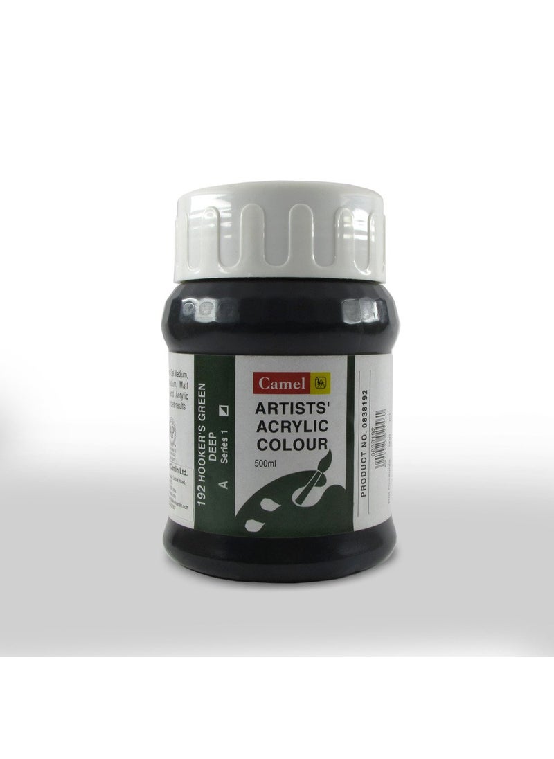 camel Camlin Kokuyo Artist Acrylic Colour 500 ml Series 1 Hookers Green Deep 