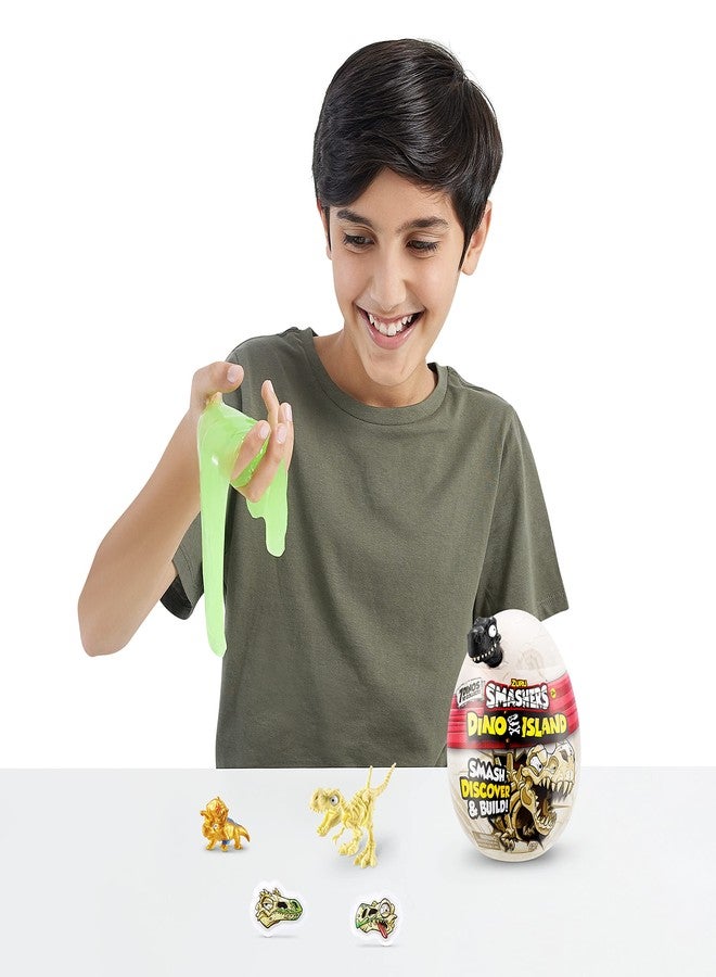 ZURU SMASHERS Smashers Dino Island Nano Egg (3 Pack) by ZURU with 6 Hidden Surprises, Mini and Dinosaur Toy, Prehistoric Discovery Slime More, Age 3+ (Color May Vary) - Image 5