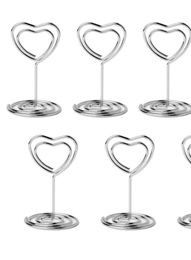 GROWSTEADY Mini Place Card Holders  in the shape of heart  - Image 1
