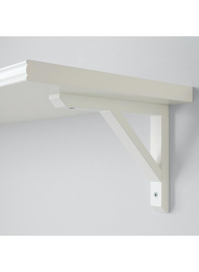 Zaboon Wall shelf, white/white stained aspen, 120x30 cm  - Image 4