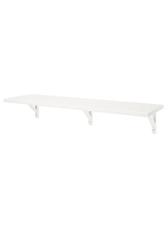 Zaboon Wall shelf, white/white stained aspen, 120x30 cm  - Image 1
