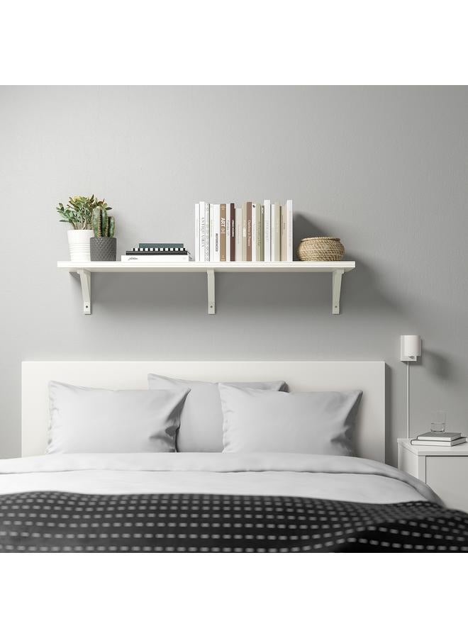 Zaboon Wall shelf, white/white stained aspen, 120x30 cm  - Image 3
