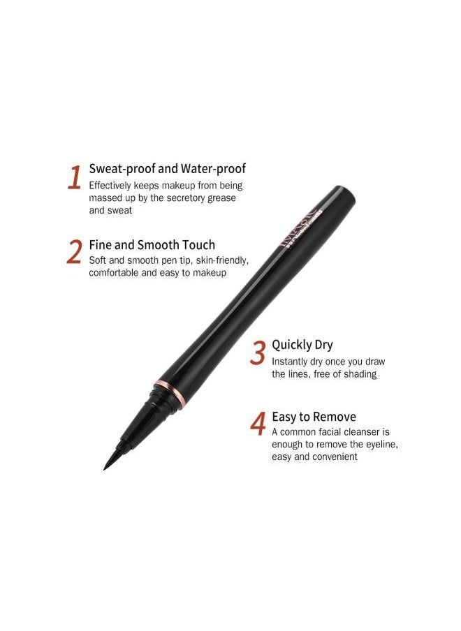 Generic - Eyeliner Pencil, Imagic Waterproof Long-Lasting White Eyeliner Eyeliner Eye Liners Eyeliner Pencil Black Eye Makeup,Vegan Smokey Eye Pencil For Eyeliner & Cruelty-Free Black - Image 1