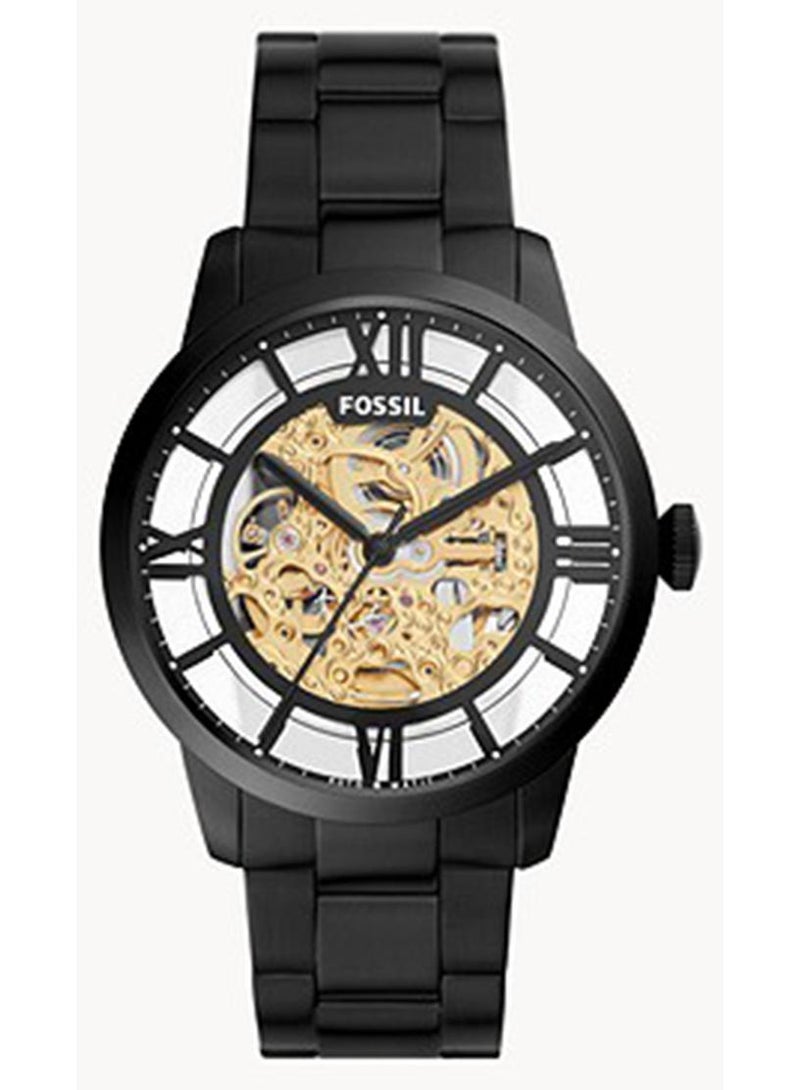 Men Analog Round Wrist Watch With Stainless Steel Strap ME3197