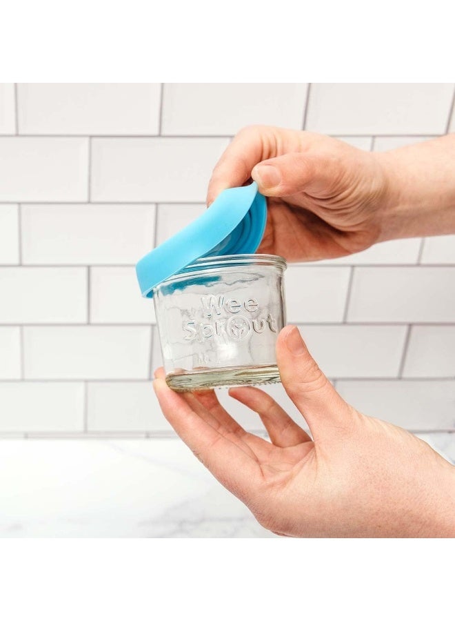 WeeSprout جرار تخزين طعام الأطفال الزجاجية من وي سبرات مع أغطية (4 أونصات، مجموعة 12) - Image 2