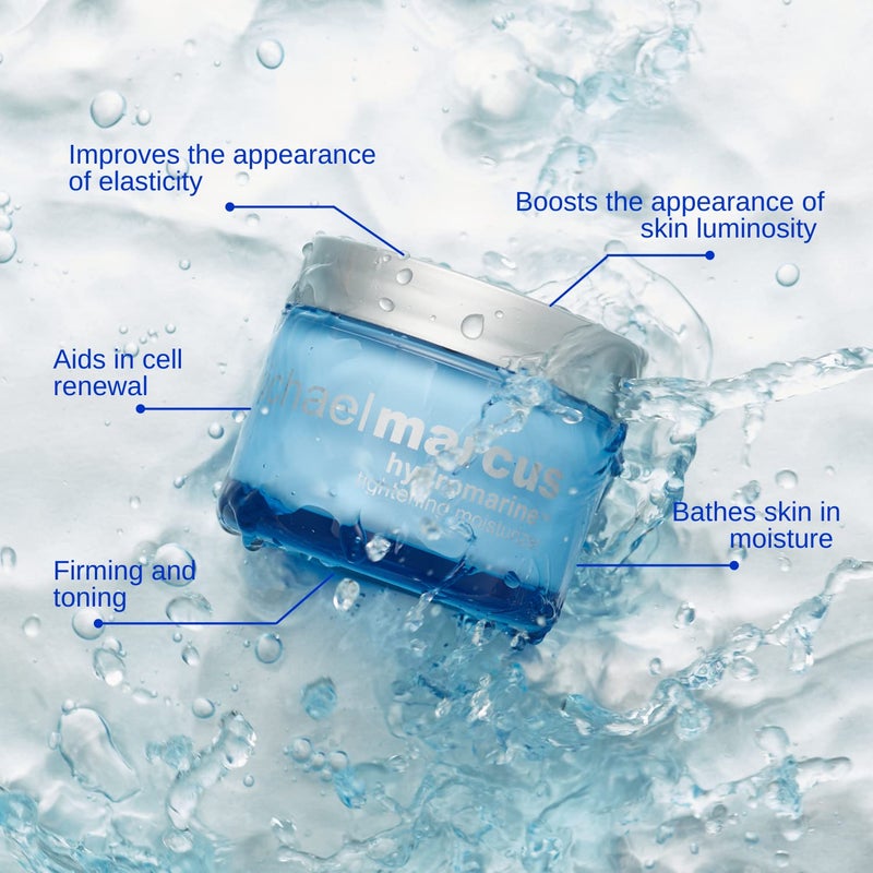 michael marcus Hydromarine Tightening Face Moisturizer  Moisturizing Lifting  Recovery Night Cream for Women  Men  Anti Aging Facial Cream Day  Night Cream with Niacinamide  17oz Jar