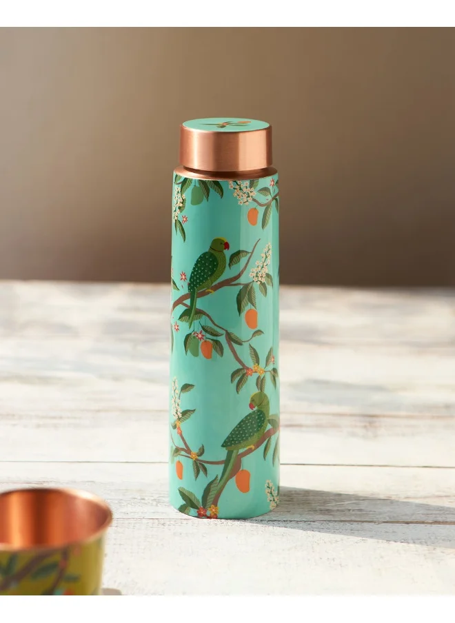 تشامباك Chumbak Serenade Copper Bottle, 950 ml | Copper Bottle|Water Bottle For Office / Home| Printed  Bottle | Dining Essential| Tableware|Drinkware