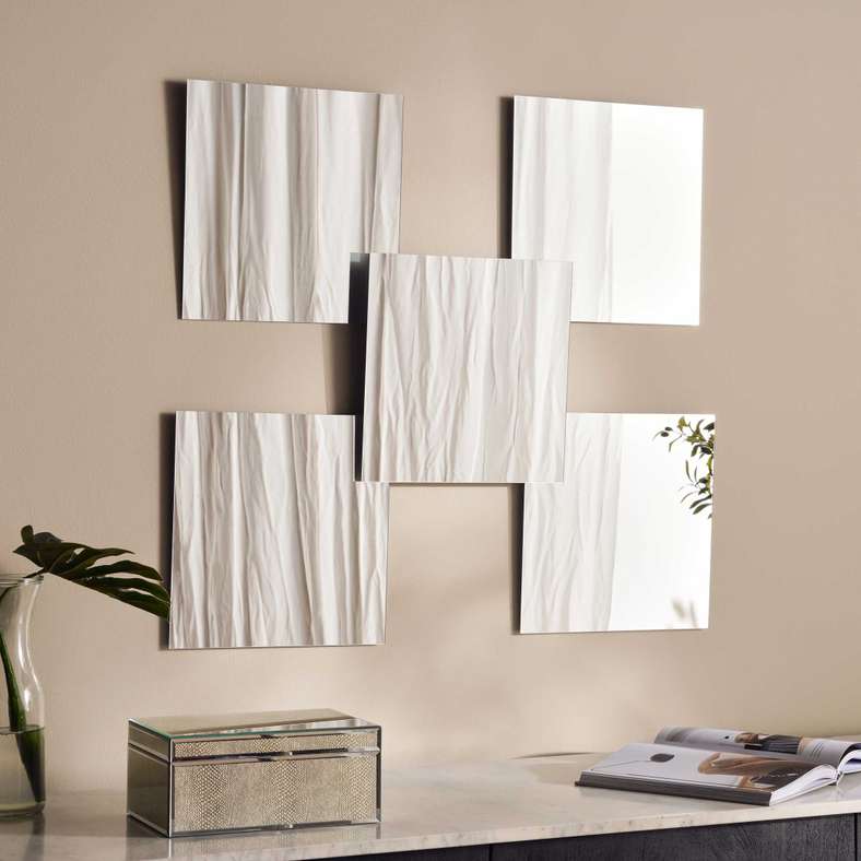 Pan Home Revel 5-Piece Decorative Mirrors 30x30cm - Clear