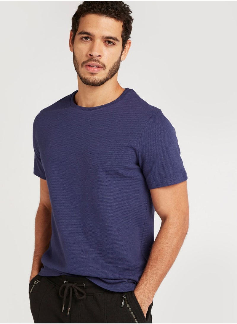 Iconic - Badge Detail Crew Neck T-Shirt - Image 1