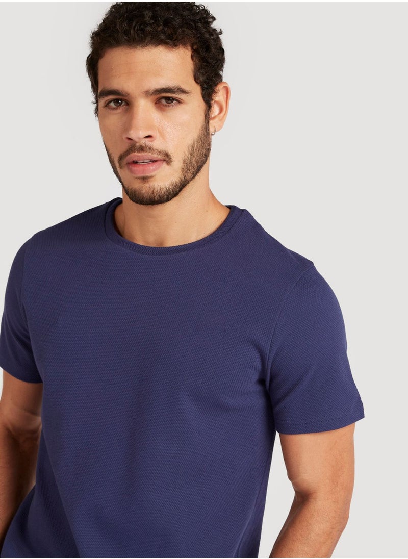Iconic - Badge Detail Crew Neck T-Shirt - Image 1