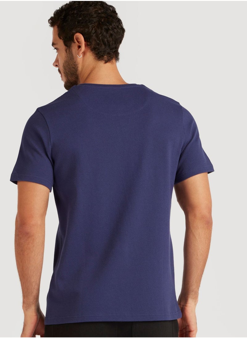 Iconic - Badge Detail Crew Neck T-Shirt - Image 1