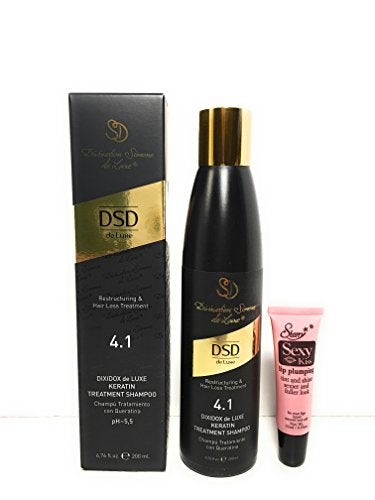 DSD DE LUXE Divination Simone De Luxe Dixidox De Luxe (4.1) Keratin Treatment Shampoo "Free Starry Sexy Kiss Lip Pumpling 10 Ml" (16.9oz/500ml) - Image 5
