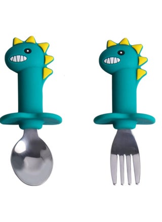 Toddler Fork and Spoon Set – Silicone, Easy Grip for Self-Feeding - pzsku/Z9889CC1F2C2C945895CFZ/45/_/1732259132/2d8c578f-e8e5-4612-b7d7-e7f2229d50b2