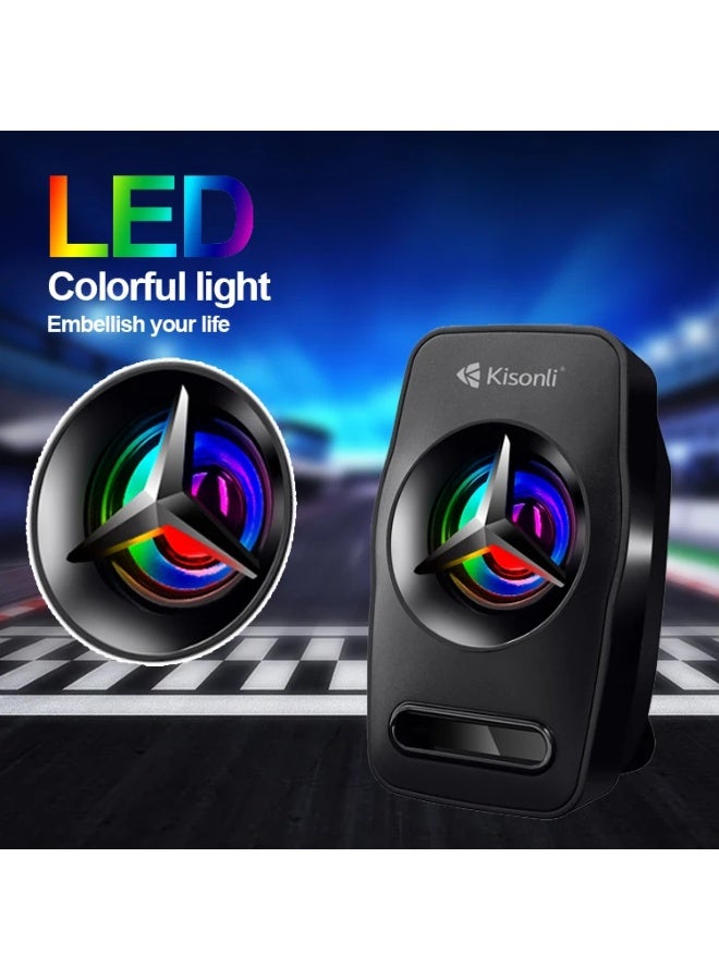 Kisonli L-3030 USB Stereo Speaker – 6W Performance in Compact Design - Image 5