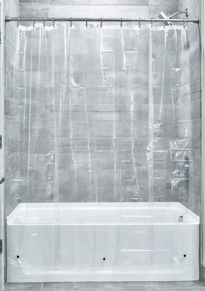 VINYL LONG WEIGHTED SHOWER CURTAIN LINER 72 X 84 CLEAR