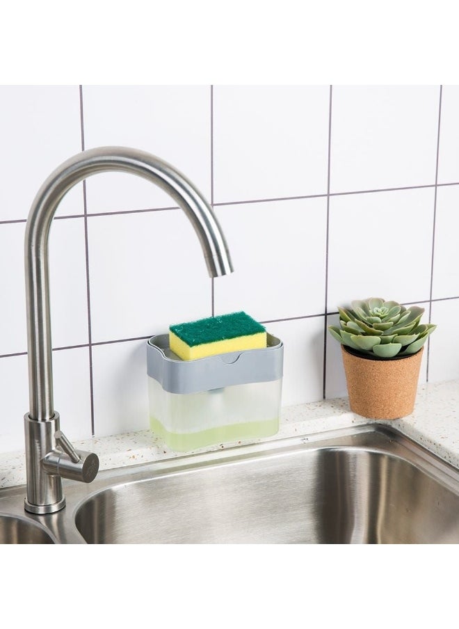 DANUBE HOME Danube Home Danube Essential Soap Dispenser With Sponge Durable And Stylish Convenient Design For Easy Soap Dispensing And Cleaning Perfect For Kitchen Bathroom Or Office Use 14 X 7 X 10.5 Cm  - Image 3