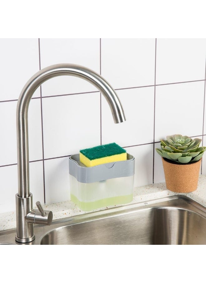 DANUBE HOME Danube Home Danube Essential Soap Dispenser With Sponge Durable And Stylish Convenient Design For Easy Soap Dispensing And Cleaning Perfect For Kitchen Bathroom Or Office Use 14 X 7 X 10.5 Cm  - Image 2