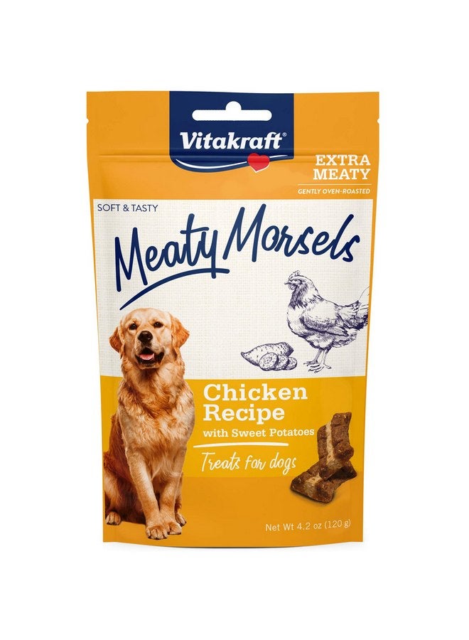 فيتاكرافت مكافآت Vitakraft Meaty Morsels للكلاب - دجاج مع بطاطا حلوة - مكافآت ناعمة للغاية للكلاب للتدريب - طبقتان من اللحوم اللذيذة المخبوزة في الفرن برفق - Image 1