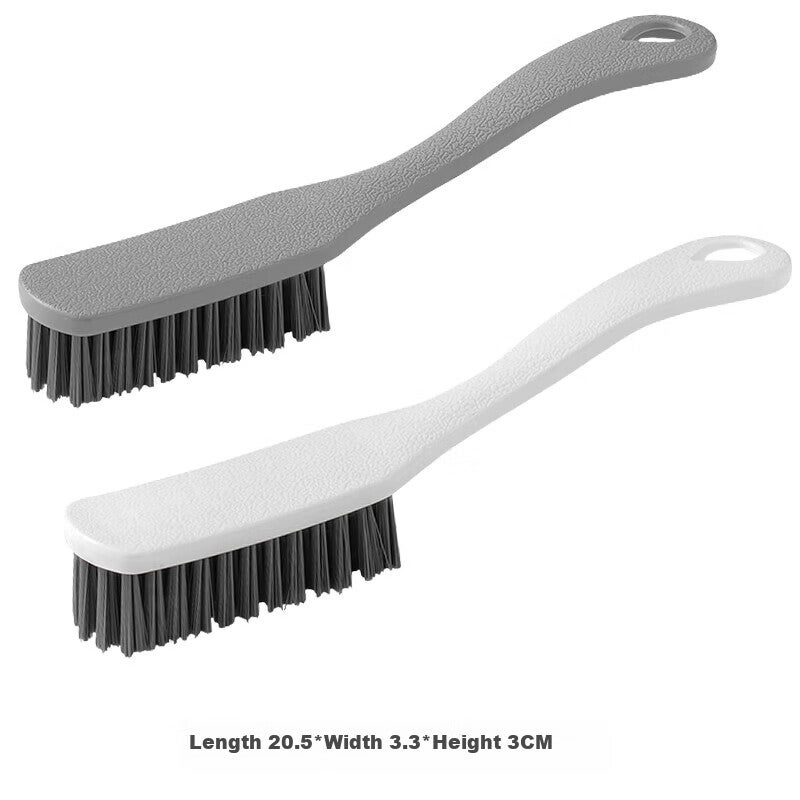 JD Jing Zao MENGTING Household Long-Handle Shoe Brush, Can Be Hanged, Plastic Shoe And Laundry Brush, Multifunctional Cleaning Brush, Gentle on Shoes [2-Pack] - Image 4