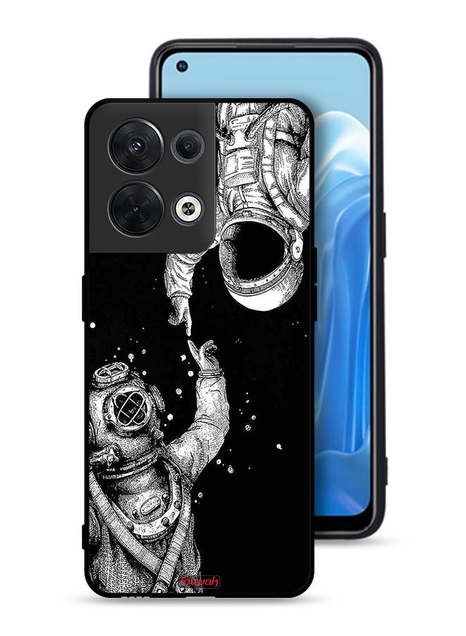 Tolwak Oppo Reno8 5G Protective Case Cover Astronauts - Image 1