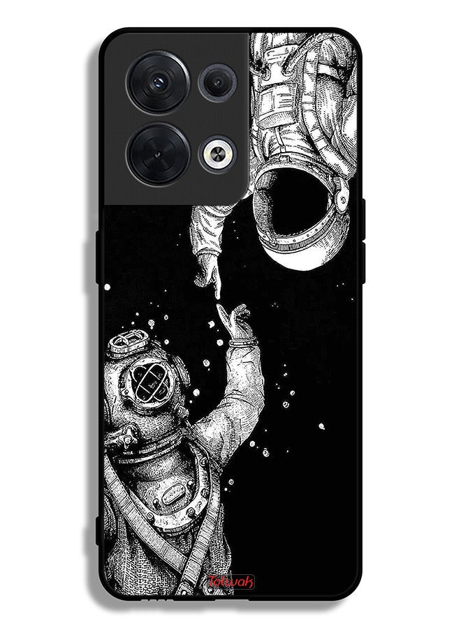 Tolwak Oppo Reno8 5G Protective Case Cover Astronauts - Image 2