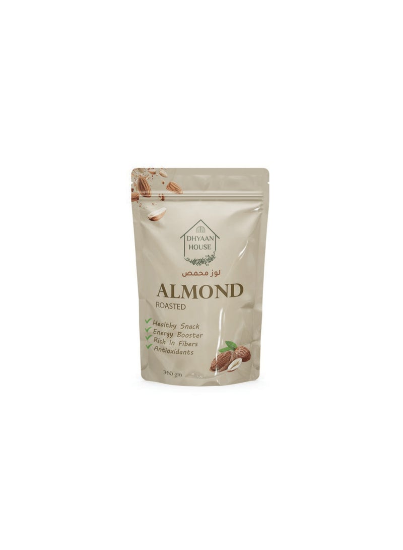Dhyaan House Roasted Almond - 360 gm - Image 1