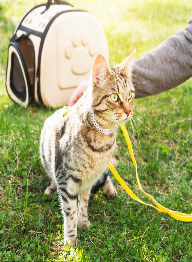 كولودوغو طوق سلسلة مرصع بالألماس للكلاب، طوق كوبي، طوق معدني للمشي مع مشبك آمن، إكسسوارات مجوهرات معدنية للحيوانات الأليفة، مناسب للكلاب والقطط الصغيرة والمتوسطة والكبيرة. - Image 4