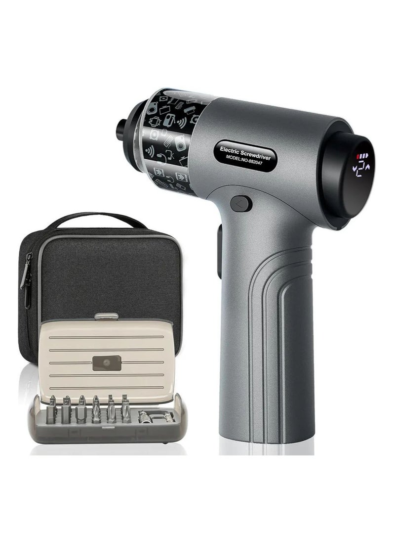 Generic Electric Screwdriver 3.7V Power Rechargeable Repair Tool Set with 32 Bits Digital Display，6+1 Torque Setting，2500 mAh Battery Gift for Electronic Computer Repairing.  - Image 1