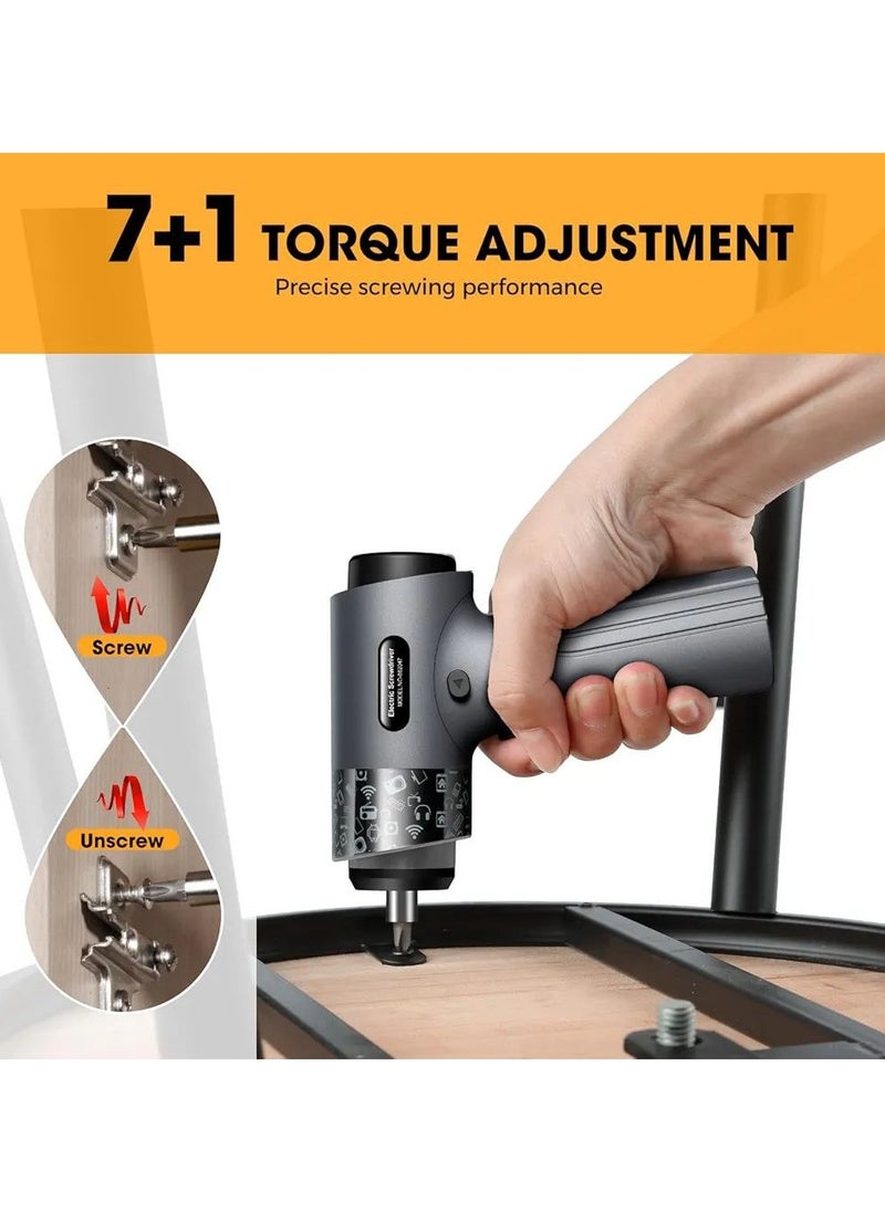 Generic Electric Screwdriver 3.7V Power Rechargeable Repair Tool Set with 32 Bits Digital Display，6+1 Torque Setting，2500 mAh Battery Gift for Electronic Computer Repairing.  - Image 4