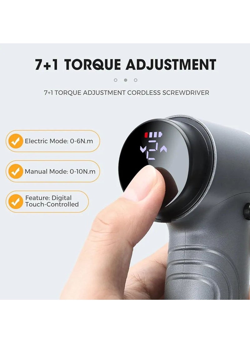 Generic Electric Screwdriver 3.7V Power Rechargeable Repair Tool Set with 32 Bits Digital Display，6+1 Torque Setting，2500 mAh Battery Gift for Electronic Computer Repairing.  - Image 5