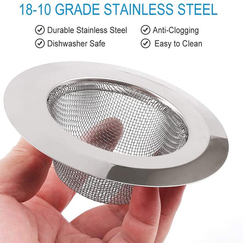 Shoppingekart Sink Drain Strainer Stainless Steel Mesh Sink Strainer Anti Clogging Hair Drain Catcher for Most Kitchen Sinks Drains Perforated Rust Free Inner Ring Size 4 CM MaterialStainless Steel  - Image 3