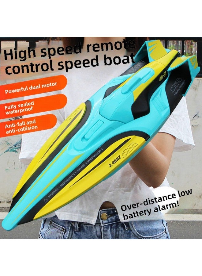 S1 Remote Control Boat Wireless Electric Long Endurance High Speed 2.4G Speedboat Water Boat Model Children's Toy Large-color:S1-High Speed Boat-Starry Sky Silver-Specifications:Four Battery Package-three Backup Batteries - Image 2