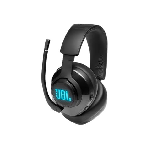 JBL Quantum 400 - USB over-ear gaming headset with game-chat balance dial, JBL QuantumSURROUND and DTS, Voice focus directional flip-up mic and memory foam ear cushions (Black) - Image 5