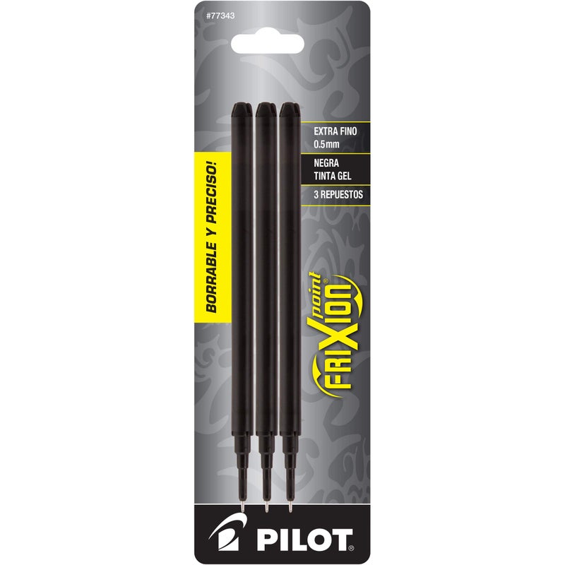 Pilot, FriXion Point Gel Ink Refills for Erasable Pens, Extra Fine Point 0.5 mm, Pack of 3, Black - Image 5
