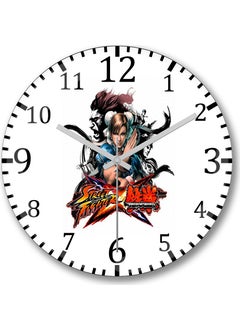 Baskı Dükkanı Print Shop Street Fighter X Tekken Wall Clock Curved Real Glass  - Image 1