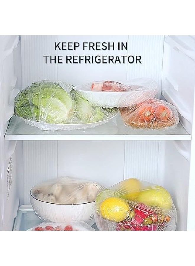 Set of 50 Disposable LARGE SIZE Plastic Covers Multipurpose Waterproof Elastic Opening Transparent Single Use Protection For Food Appliances Bowls Kitchen Storage Hygiene Safety Daily Household Use - Image 4