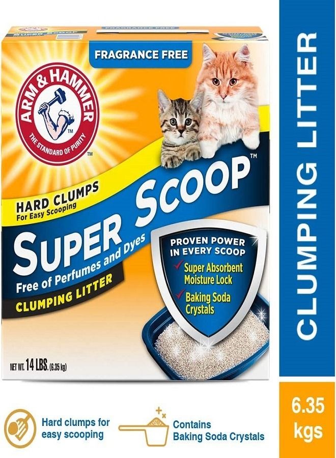 Arm & Hammer Super scoop clumping Litter (fragrance free) 6.35 kg - Image 2