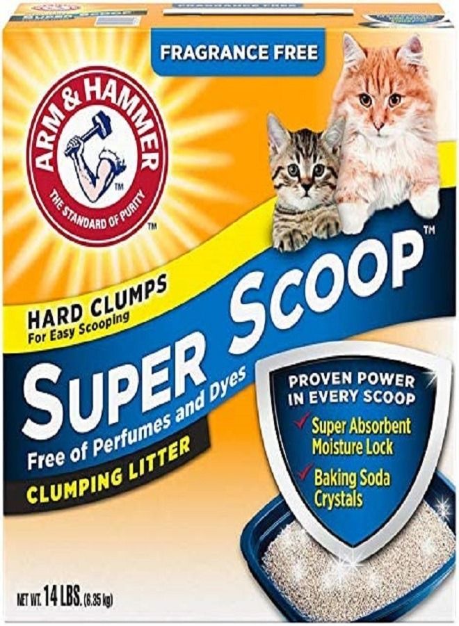 Arm & Hammer Super scoop clumping Litter (fragrance free) 6.35 kg - Image 1