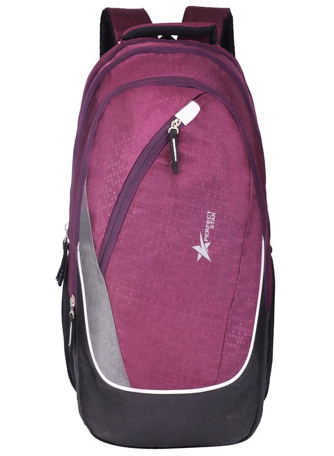 perfect star Casual Backpack Laptop Bag Travel Backpack Office Bag College Bag School Bag (Purple) - Image 1