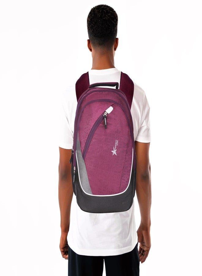 perfect star Casual Backpack Laptop Bag Travel Backpack Office Bag College Bag School Bag (Purple) - Image 5