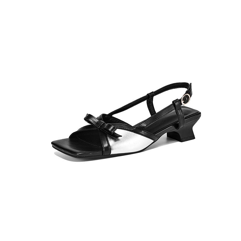 Supply Spring Casual Low Heel 32-43 Size Square Head Breathable Ladies Sandals - Image 1