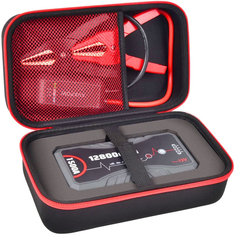 ANKHOH Carrying Case Compatible with NEXPOW Car Jump Starter Fits for 1500A Peak 12800mAh Battery Starter Q10S T11F Portable Storage Box for Car Battery Charger and Jumper CablesCase ONLY