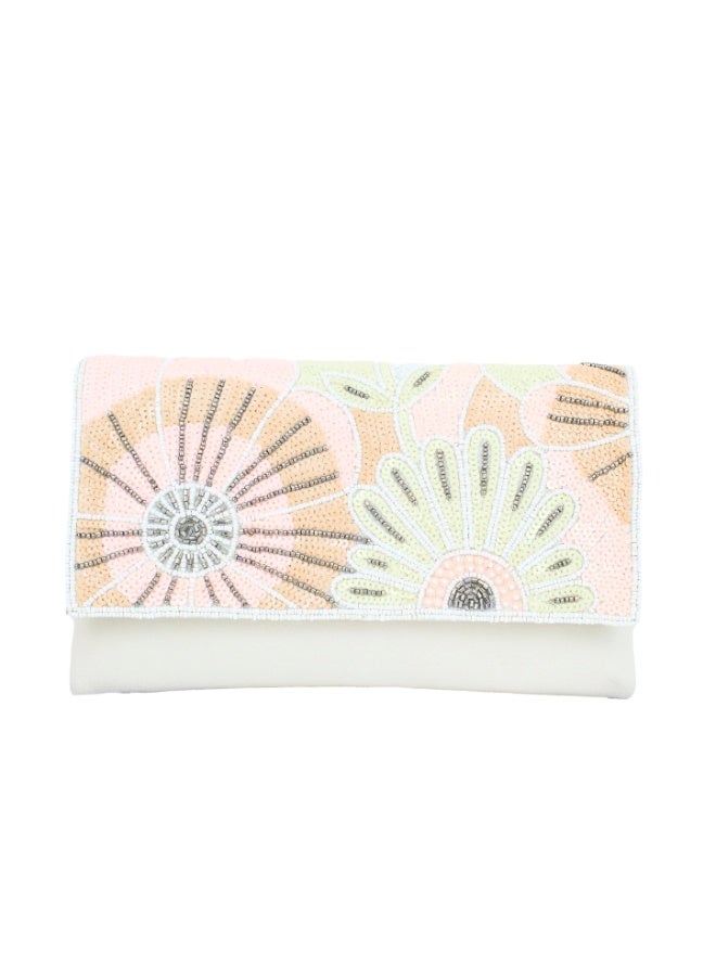 Dollar's Fashion Elegant Women’s Suede Clutch, Stylish Handheld Purse for Casual Party Travel, Lightweight Everyday Fashion Accessory, Trendy Shopping Bag and Elegant Gift Option (Cream) - Image 1