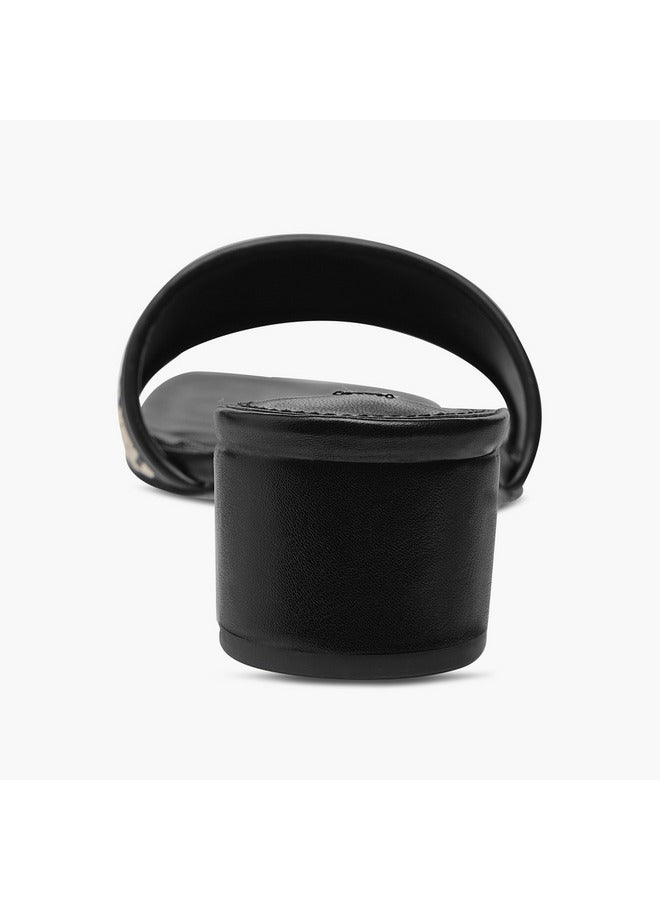 ELLE Women's Monogram Print Slip-On Sandals with Block Heels - Image 5