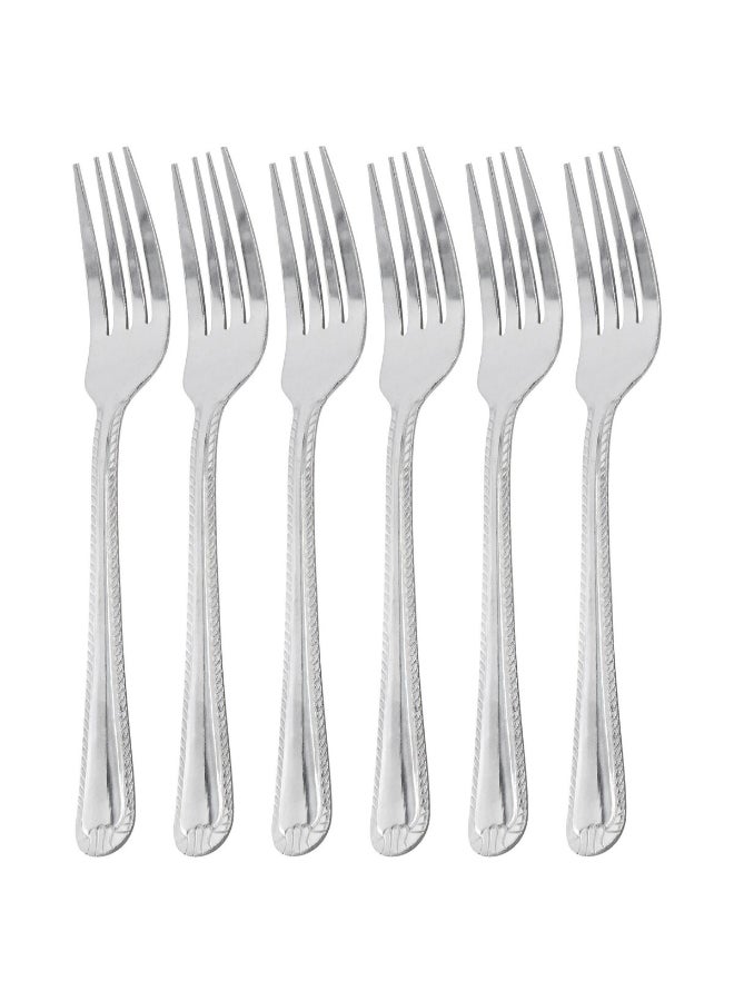 GIBSON 6-Piece Tustin Stainless Steel Flatware Dinner Fork Set Silver 6 x 27 x 3 cm 73975.06