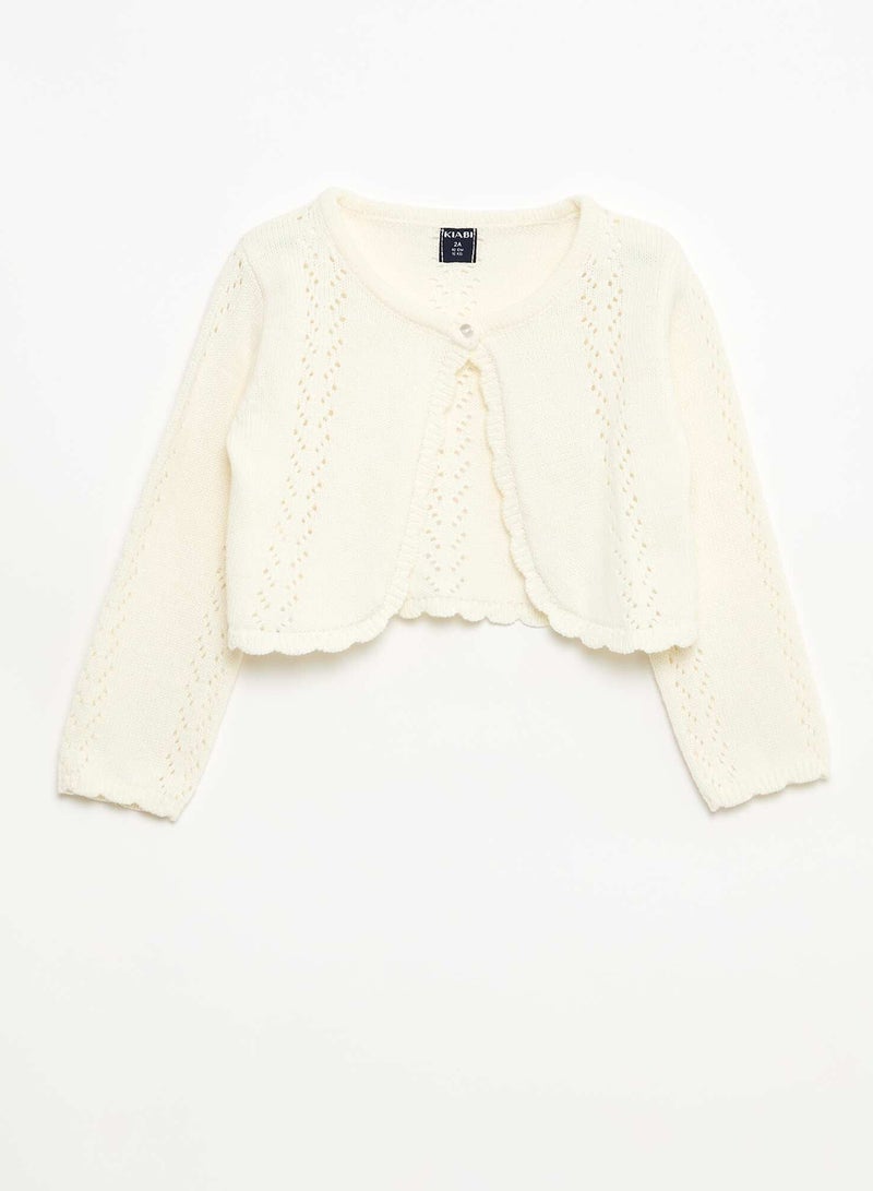 Kiabi Open Knit Bolero White - Image 1